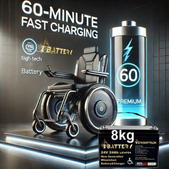 IBATTERY 24V 24AH LIFEPO4 TEKERLEKLİ SANDALYE GÜÇ KİTİ