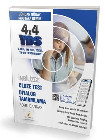 YDS İngilizce 4x4 Cloze Test Diyalog Tamamlama Soru Bankası - Pelikan Yayınları