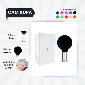 Silikon Vakumlu Cam Yüz Masaj Kupası No:2 Siyah