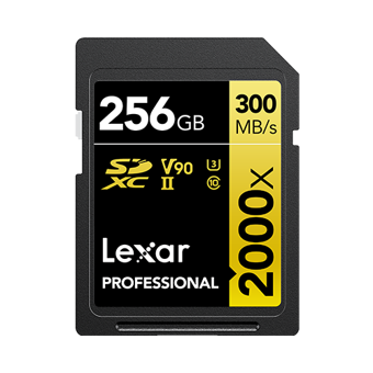 Lexar LSD2000256G-BNNNG 256 GB 2000X SDXC 300-260Mb/s UHS-II C10 V90 U3 SD Kart