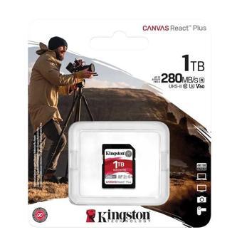 Kingston SDR2V6/1TB 1 TB 280-150Mb/s SDXC Canvas React Plus V60 UHS-II SD Kart