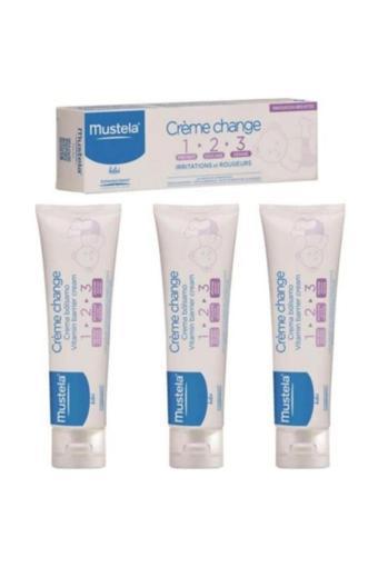Mustela Vitamin Barrier Cream 1.2.3 Pişik Kremi 50 ml 3 Adet