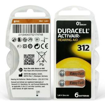 Duracell Activair 312 EasyTab Kulaklık Pili - 6'lı Paket