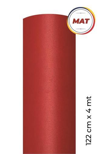 Ecce Mat Kırmızı Kendinden Yapışkanlı Kaplama Folyosu 122 Cm X 4 Mt