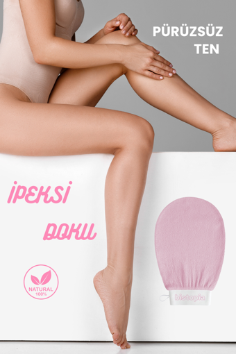 Bistopia Banyo Duş Kesesi Peeling Eldiveni Doğal Bakım %100 İpek Kadın ve Erkek