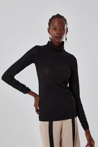 Mizalle Sim Örme Siyah Body S