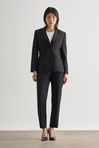 Mizalle Siyah Tek Düğme Klasik Blazer Ceket 2XL