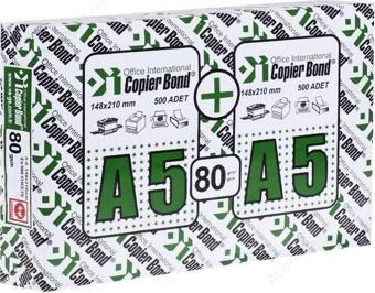 Copier Bond A5 Fotokopi Kağıdı 80 Gram 500 Lü 1 Koli = 10 Paket