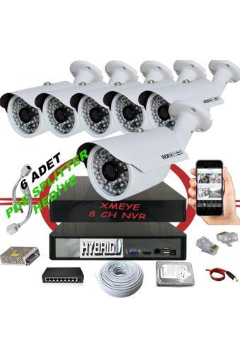 6' lı 5 MP 1940P Sensör 6 Megapiksel Sony Lens Metal Kasa IP Güvenlik Kamerası Seti_BS 748IP