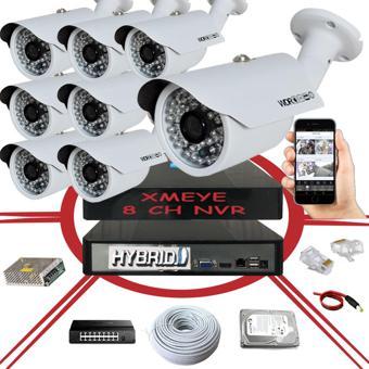 8' li 5 MP 1940P Sensör 6 Megapiksel Sony Lens Metal Kasa IP Güvenlik Kamerası Seti_BS 748IP