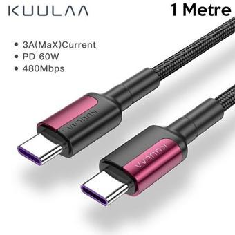 KUULAA Type C Type-C PD 60W QC4.0 Hizli Sarj ve Data Kablosu 1Metre