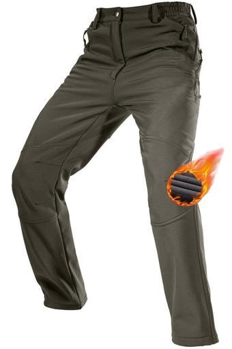 Ghassy Co. Erkek Çift Katmanlı Ultra Kalın Kışlık Kayak Motorcu Outdoor Softshell Pantolon