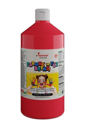 Red Rose Kırmızı Parmak Boyası 1000Gr, Yıkanabilir, Toksik İçermez, Çocuk Okul Kreş İçin