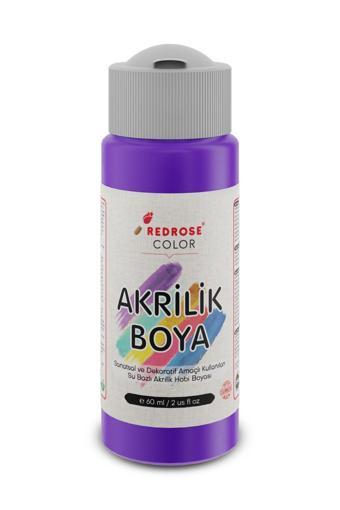 Red Rose Mor Akrilik Boya 60 Ml Sanatsal, Dekoratif, Hobi Amaçlı, Canlı Renkler