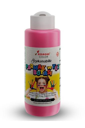Red Rose Pembe Parmak Boyası 120Ml Yıkanabilir, En-71 Sertifikalı, Toksik İçermez, Çocuk Okul Kreş İçin
