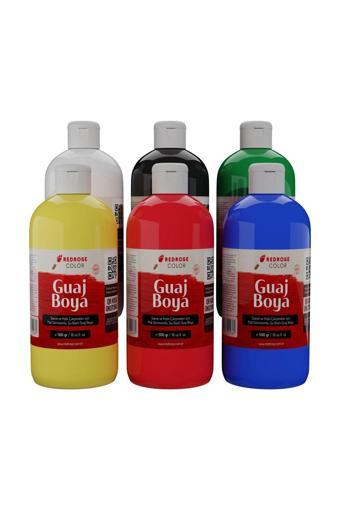 Red Rose Ana Renkler Guaj Boya 6'Lı Set 6X500Gr Sanatçılar, Öğrenciler, Yeni Başlayanlar İçin