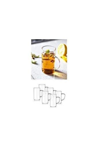 Plt Design Pazarötesi- - 6 Adet Borosilikat Isıya Dayanıklı Termısıl Cam Kupa Bardak -Gpb14-270