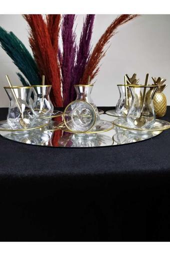 Plt Design Pazarötesi--Çay Seti-Yaldızlı Çay Seti-Set- Lav Çay Seti - Alya Alya