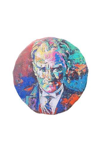 Celestia Pop Art Atatürk 03 El Yapımı Ahşap Baskısı Duvar Süsü Dekoratif Doğal Rustik Cafe Süsü Hediyelik