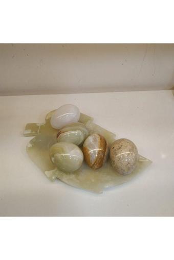 Onyx Mermer Yumurta 5 Adet 7 Cm