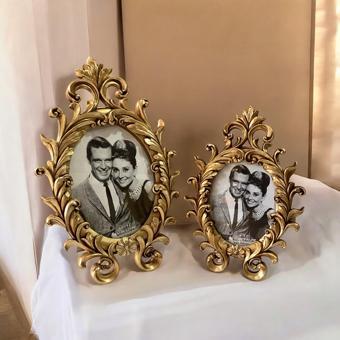 Oval Fotoğraf Çerçevesi Set Gold Renk