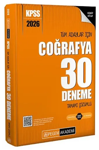 2026 KPSS Coğrafya 30 Deneme Çözümlü Pegem Akademi Yayınları - Bi bigelio