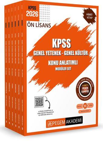 2026 KPSS Ön Lisans Genel Yetenek Genel Kültür Konu Anlatımlı Modüler Set 6 Kitap Pegem Akademi Yayı - Bi bigelio
