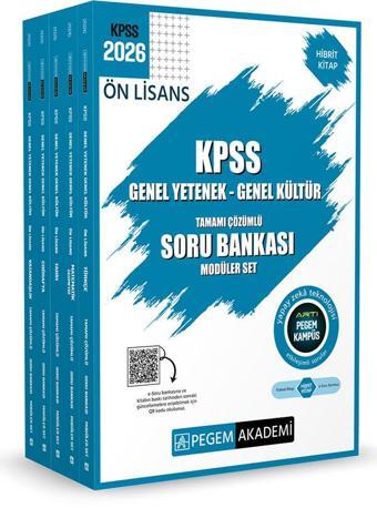 2026 KPSS Ön Lisans Genel Yetenek Genel Kültür Tamamı Çözümlü Soru Bankası Modüler Set Pegem Akademi - Bi bigelio