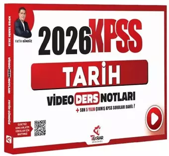 2026 KPSS Tarih Video Ders Notları - Fatih Gündüz Tekrar Akademi Yayınları - Bi bigelio