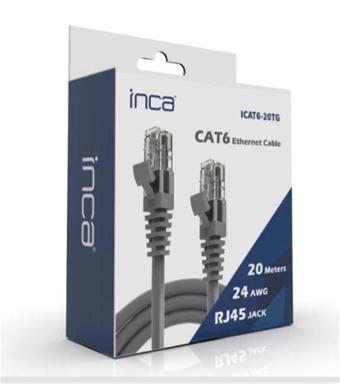 INCA ICAT6-01TG 1 Metre Gri Kablo