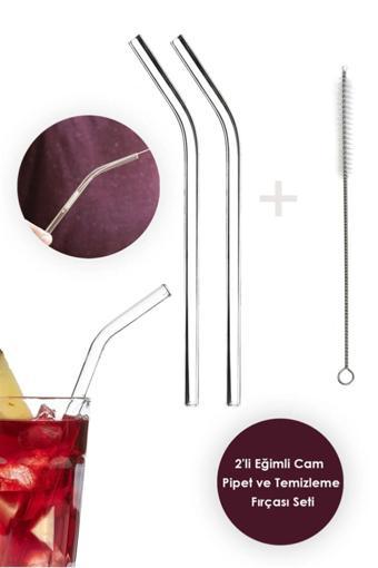 Hilamingo Home Eğimli Cam Pipet Temizleme Fırçası Ve 2 Adet Pipet