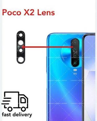 Xiaomi Poco X2 Arka Kamera Camı Lensi (Çıtasız Sadece Cam)