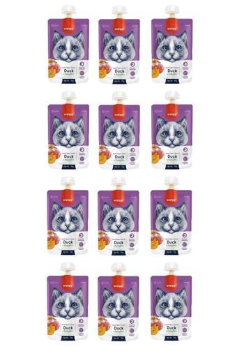 Taze Ördekli & Balkabaklı Kedi Et Ezmesi 90 Gr. X 12 Adet