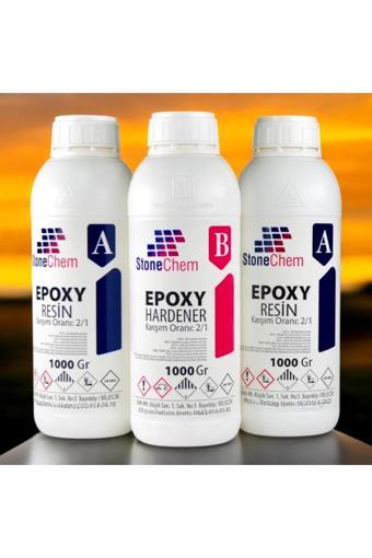 Stonechem Şeffaf Epoksi Reçine 3Kg Ekstra Parlak Hobi,Ahşap,Tepsi,Magnet Yapımı Için (Sürpriz Hediye)