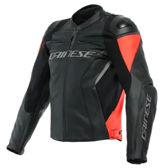 DAINESE/RACING 4 LEATHER BLACK/FLUO-RED DERİ MONT