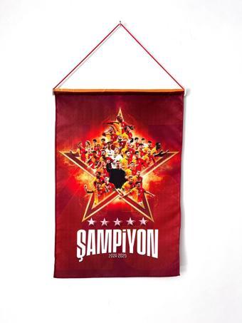 Saten Kumaş Poster - Galatasaray Şampiyon Temalı (50X70 CM)