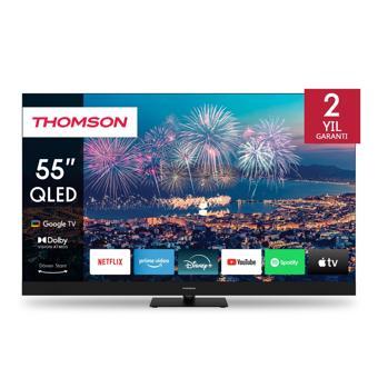 THOMSON 55QG6C14 55" 139 Ekran Uydu Alıcılı 4K Ultra HD Dahili Soundbar Google QLED Plus TV