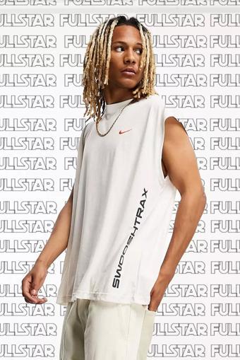 Nike Trend Sound Systems Dance Reflector Unisex Silk Tee Reflektörlü Kolsuz Tişört Beyaz