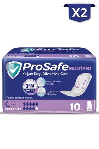 Prosafe Multiped Extra Gece 10'lu x2