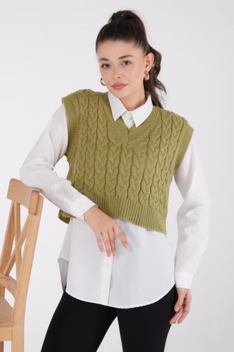 Triko Süveter Yesil - 26497
