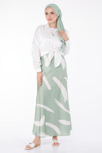 Desnli Etek Mint - 25890