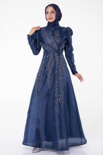 Taşlı Prenses abiye Lacivert - 26250