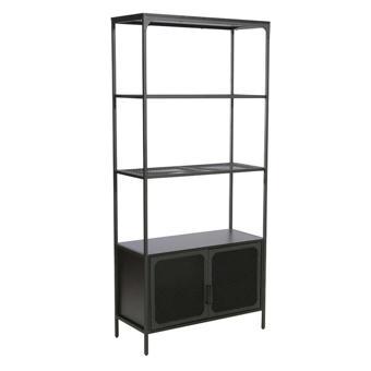 Adore Gaming Cage Metal Kitaplık - Siyah 80x177x36 cm