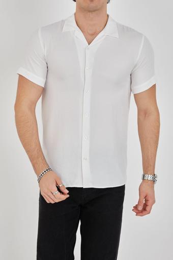 Enzim Jeans Erkek Slim Fit Polycotton Kısa Kol Gömlek