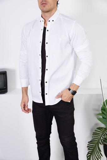 Enzim Jeans Erkek Slim Fit Kot Gömlek
