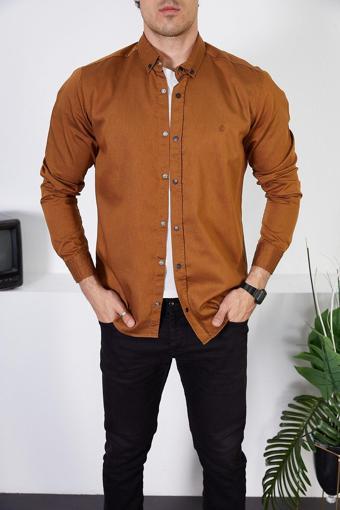 Enzim Jeans Erkek Slim Fit Kot Gömlek