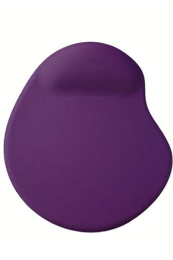 Usin Oval Mor Kum Desen Bilek Destekli Kaymaz Taban Bilgisayar Notebook Mouse Pad - Bileklikli Mausped