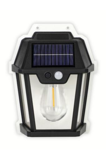 Usin Sensörlü Rustik Tip Güneş Enerjili Bahçe Ev Balkon Teras Aydınlatması Lambası Solar Aplik Armatür