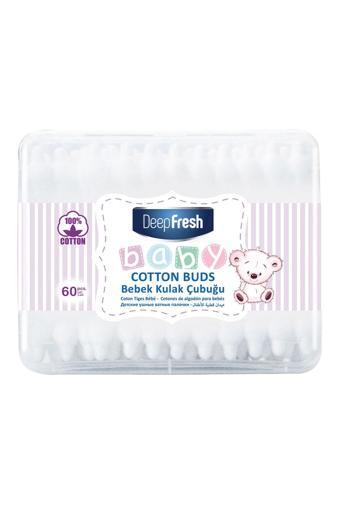 Bebek Pamuklu Kulak Temizleme Çubuğu 60 Adet