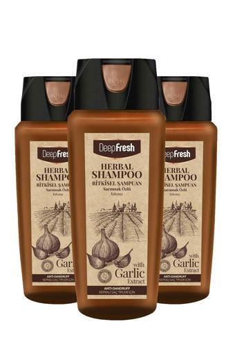 Herbal Bitkisel Şampuan Sarımsak Özlü Kepekli Saçlar 3 X 500 Ml